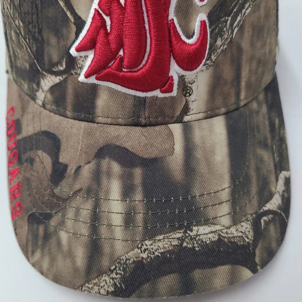 Washington State Cougars Hat Adjustable Russell Camo Green Brown NCAA University